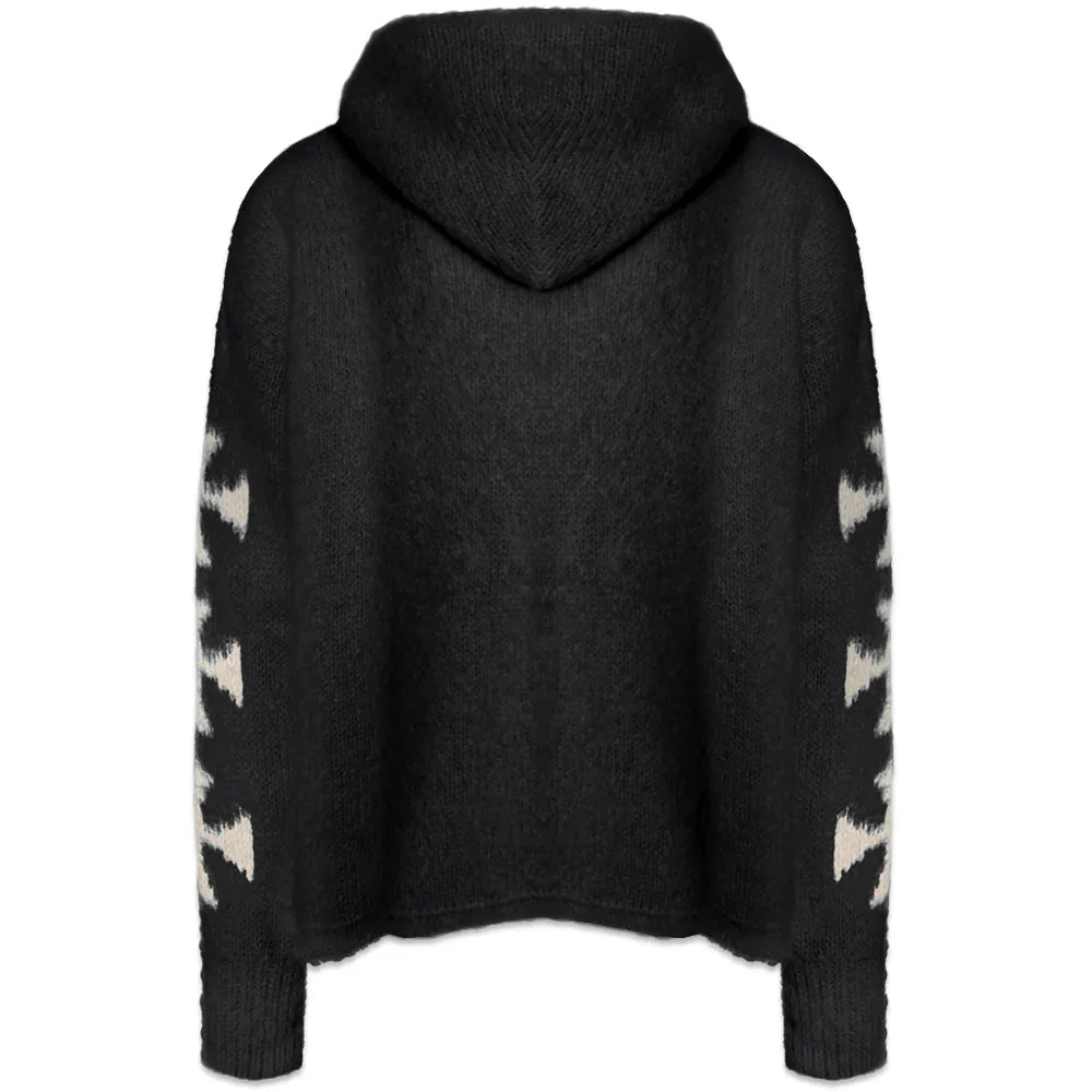 Raglan Brushed Cross Zip Knit Hoodie - ASKYURSELF - VENTURER