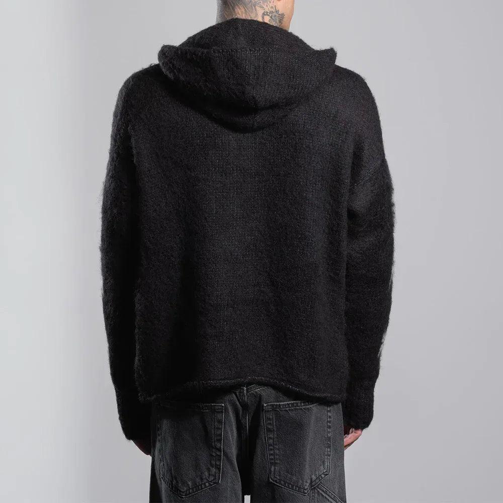 Raglan Brushed Cross Zip Knit Hoodie - ASKYURSELF - VENTURER