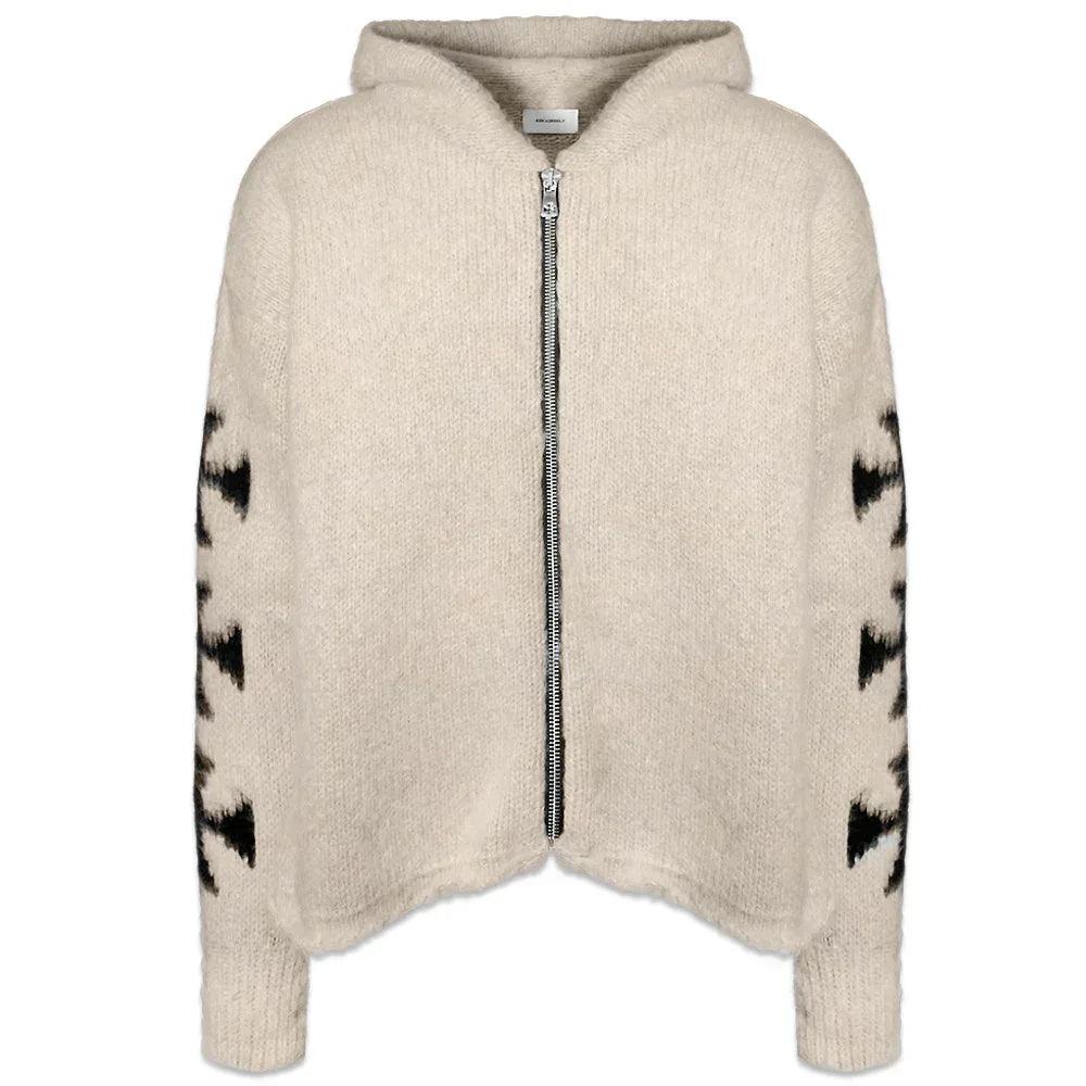 Raglan Brushed Cross Zip Knit Hoodie - ASKYURSELF - VENTURER