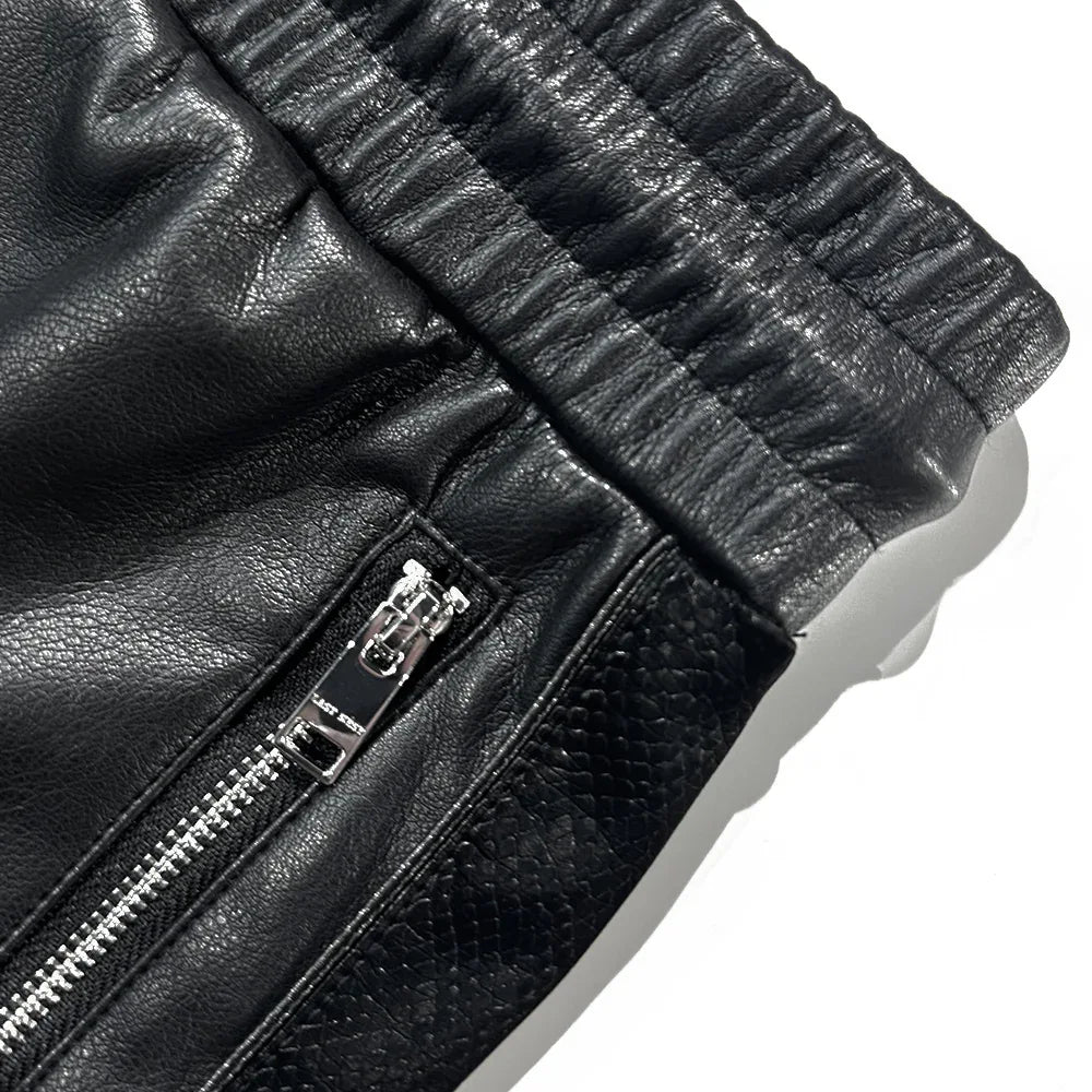 Faux Leather Track Pants - LAST NEST - VENTURER