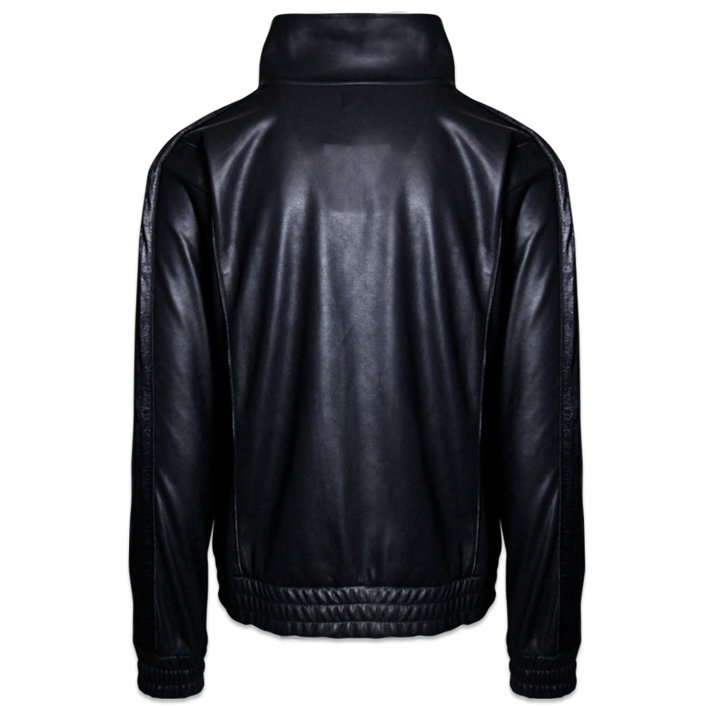 Faux Leather Track Jacket