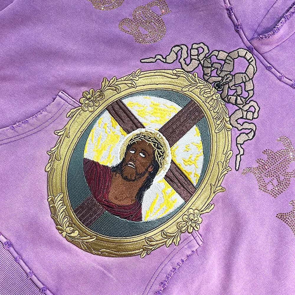 Cristo Portrait Pullover Hoodie - SSBD NEW YORK - VENTURER