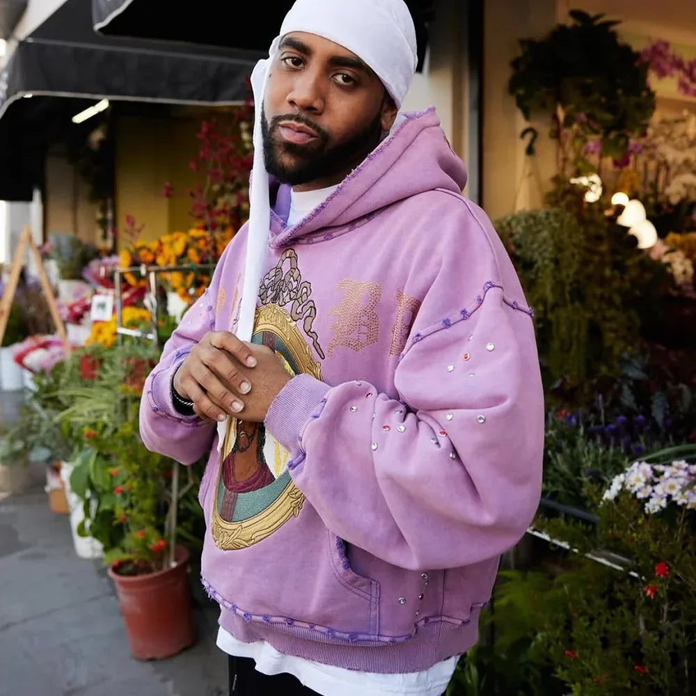 Cristo Portrait Pullover Hoodie - SSBD NEW YORK - VENTURER