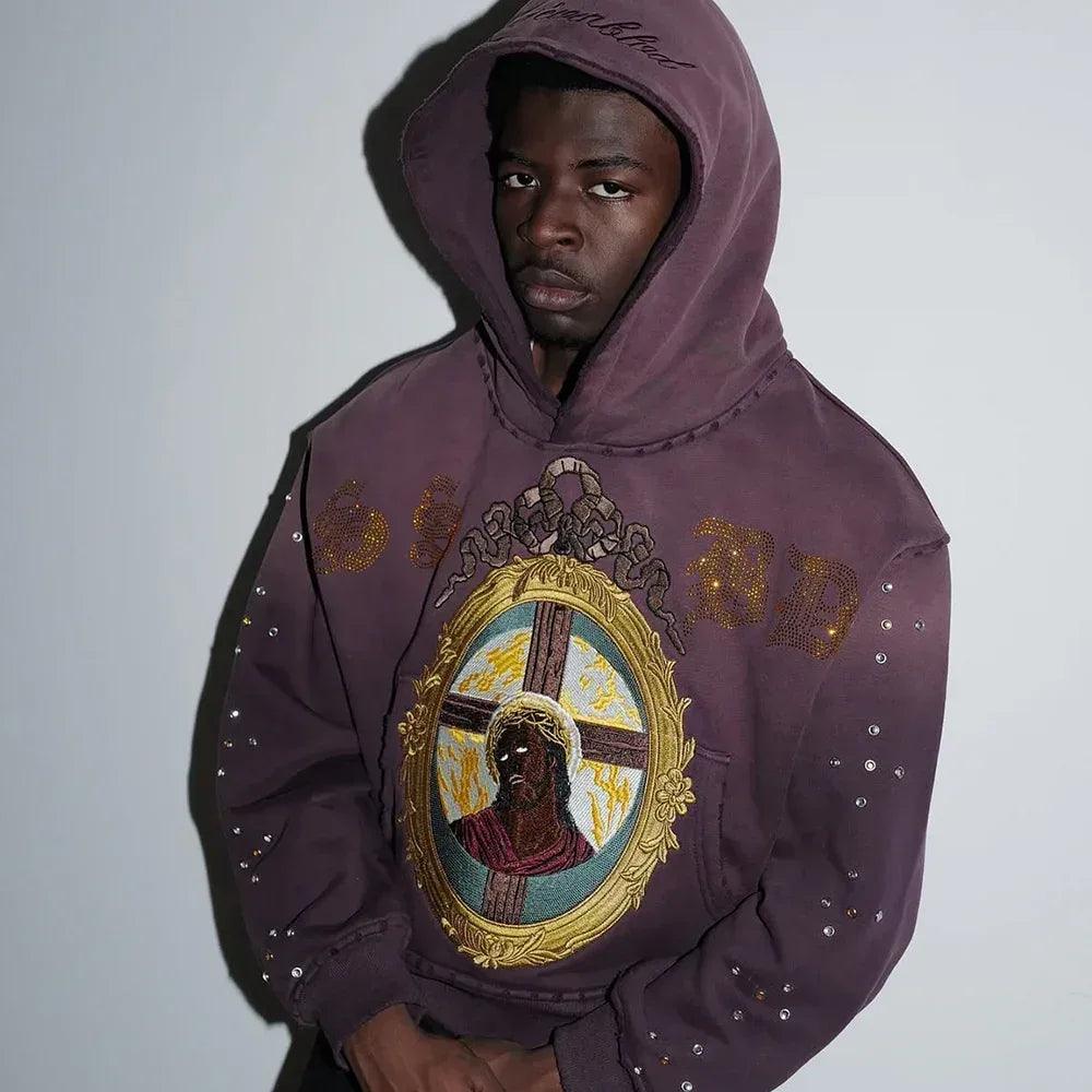 Cristo Portrait Pullover Hoodie - SSBD NEW YORK - VENTURER