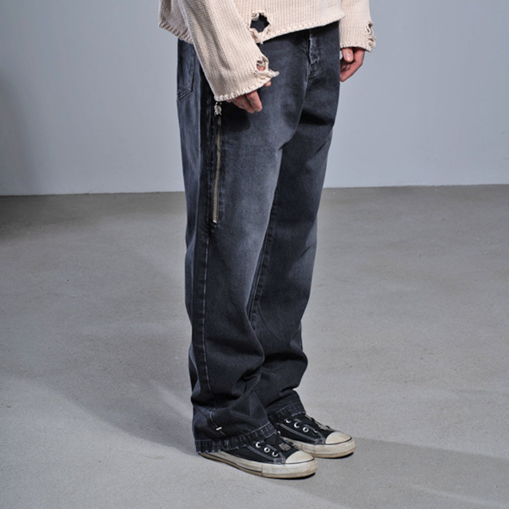 Cross Pocket Phrase Denim