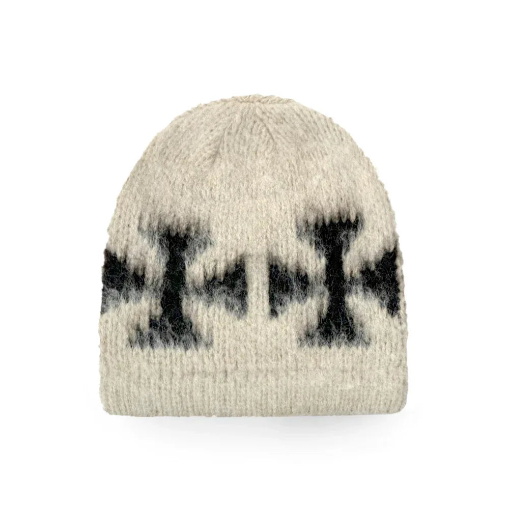 Brushed Cross Logo Beanie - ASKYURSELF - VENTURER