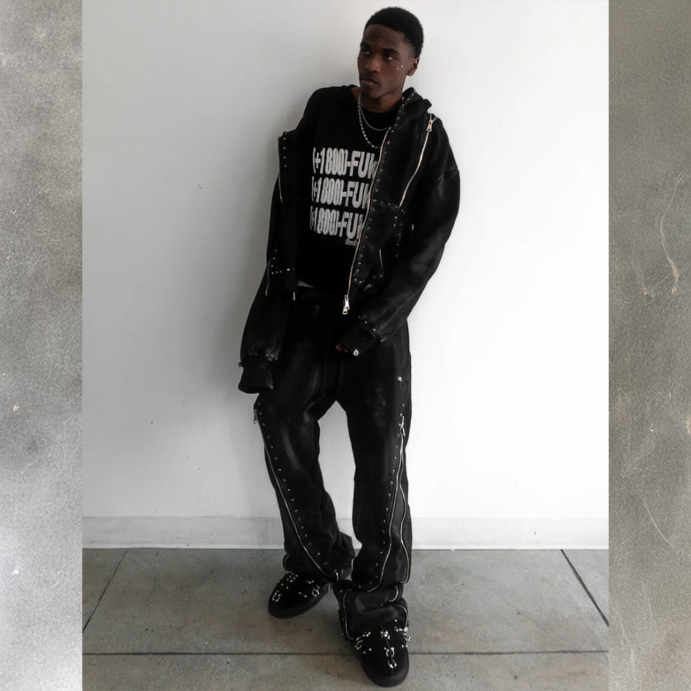 Black Diamond Triple Zip Hoodie