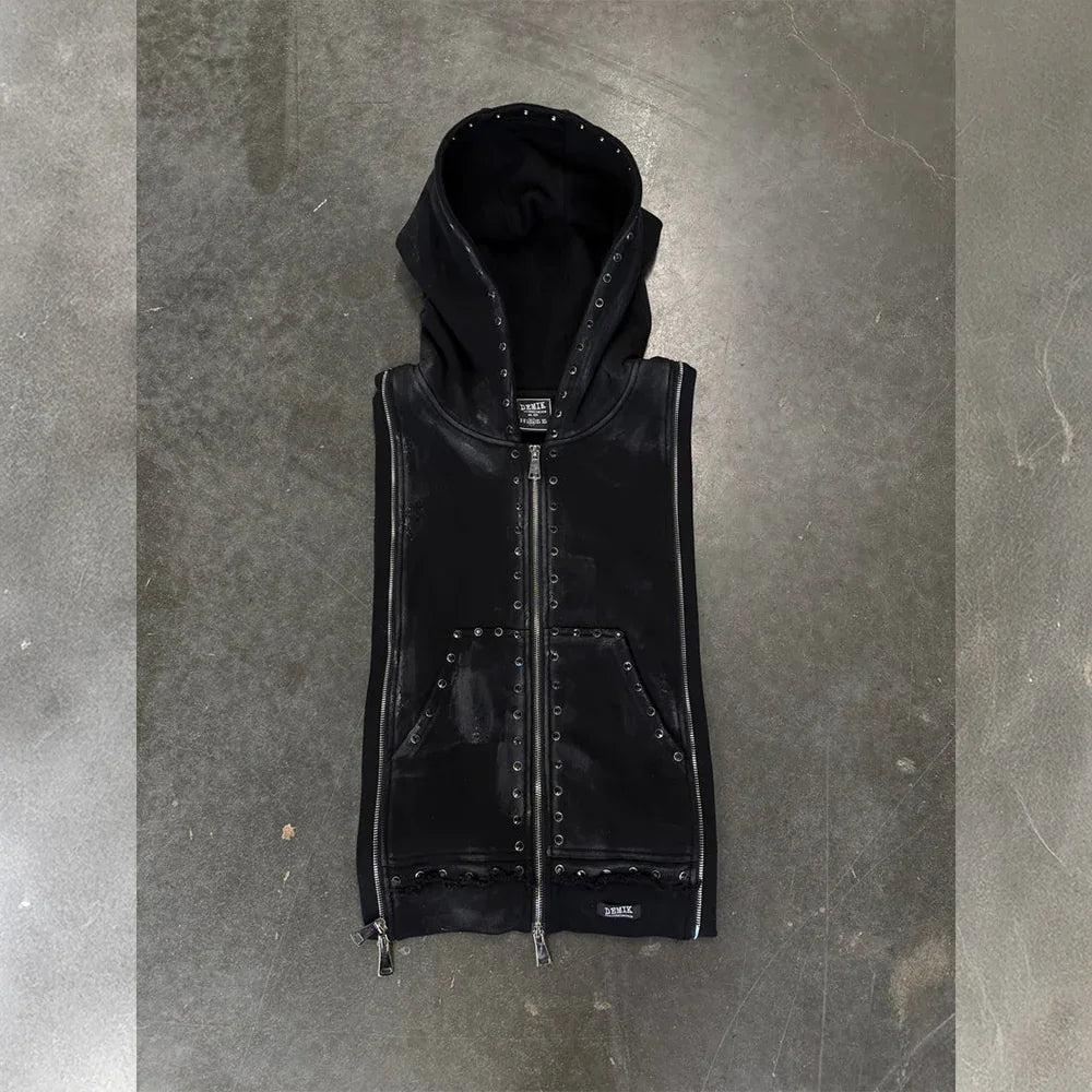 Black Diamond Triple Zip Hoodie - DEMIK EXCLUSIVES - VENTURER