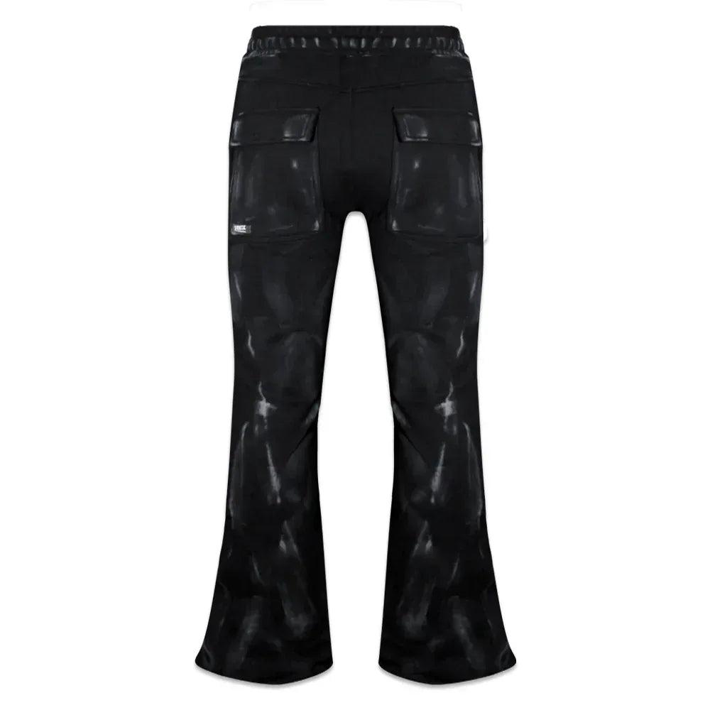 Black Diamond Triple Zip Flared Sweatpants - DEMIK EXCLUSIVES - VENTURER