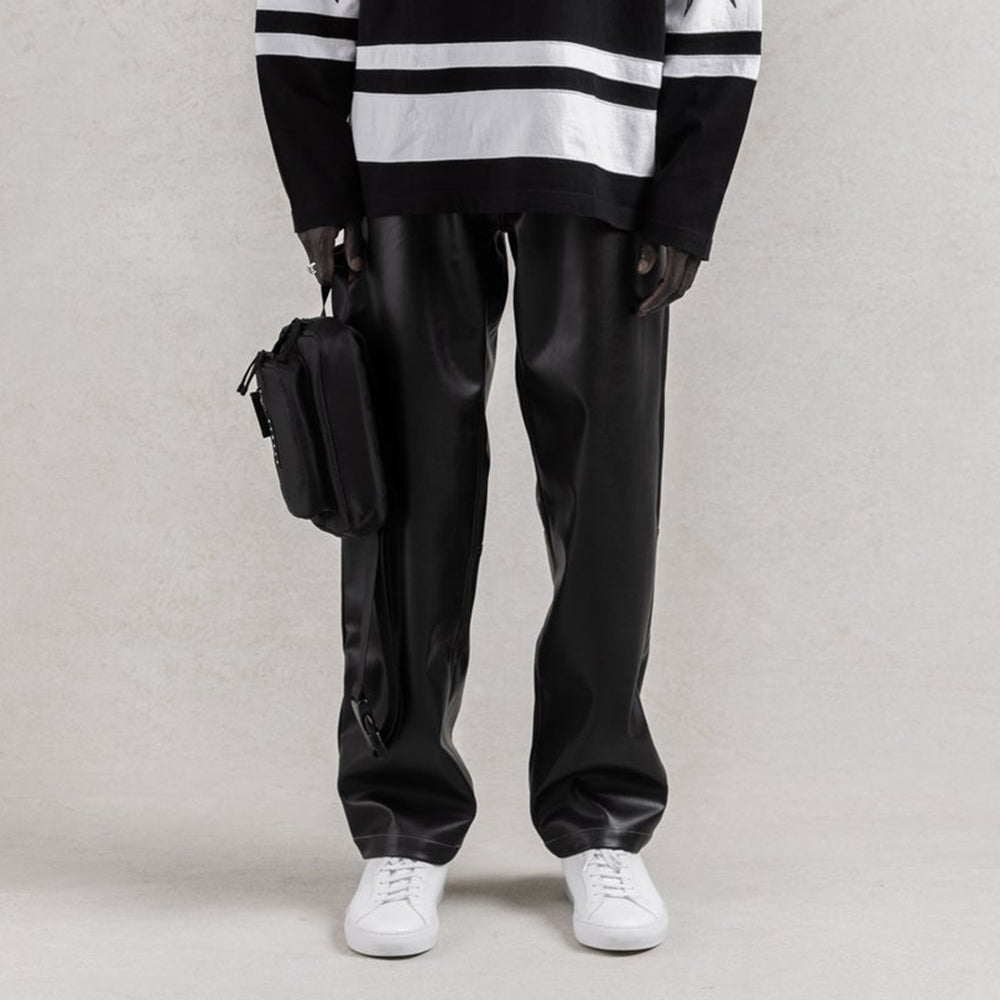 Faux Leather Carpenter Pants