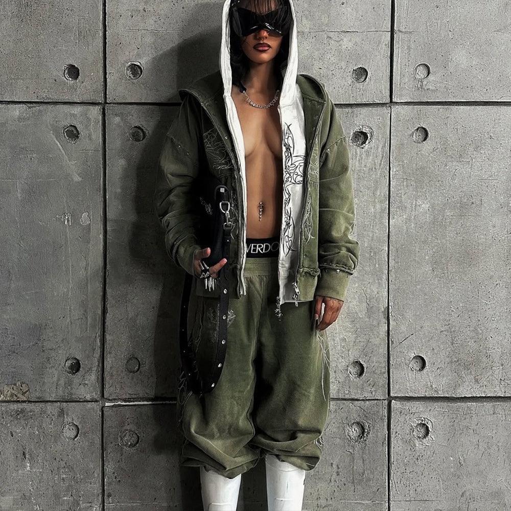 Earthangl Zip Up Hoodie - whathappenedtogod - VENTURER
