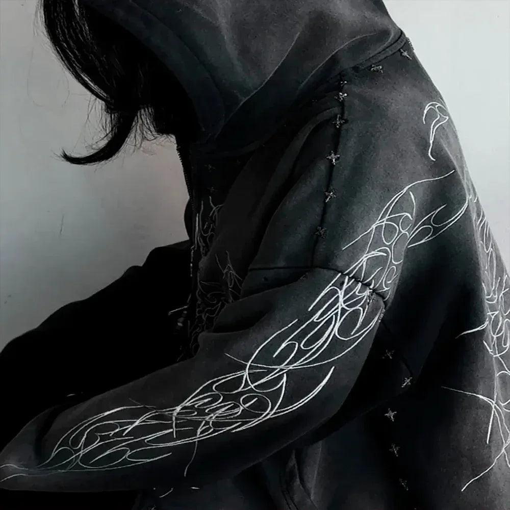 Earthangl Zip Up Hoodie - whathappenedtogod - VENTURER
