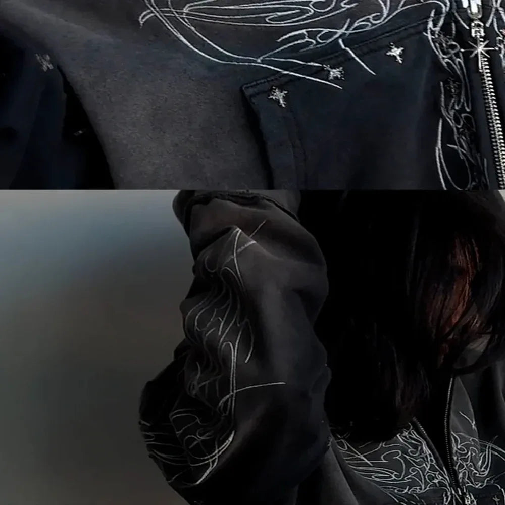 Earthangl Zip Up Hoodie - whathappenedtogod - VENTURER