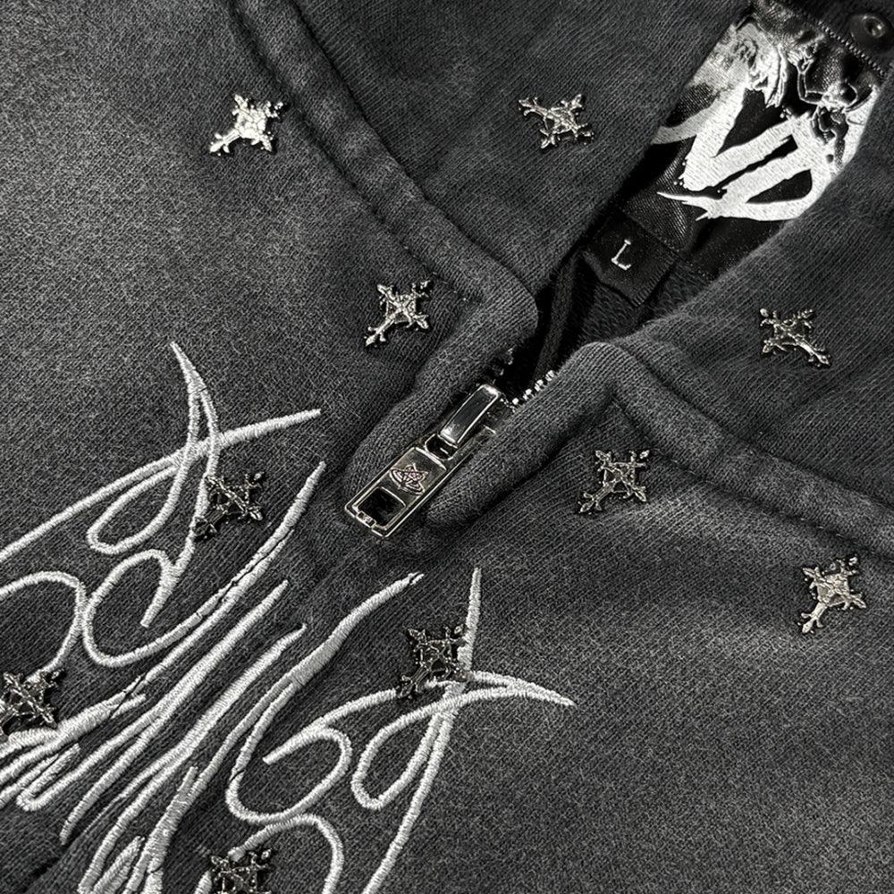 Drkangl Zip Up Hoodie - whathappenedtogod - VENTURER