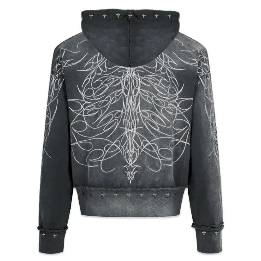 Drkangl Zip Up Hoodie - whathappenedtogod - VENTURER