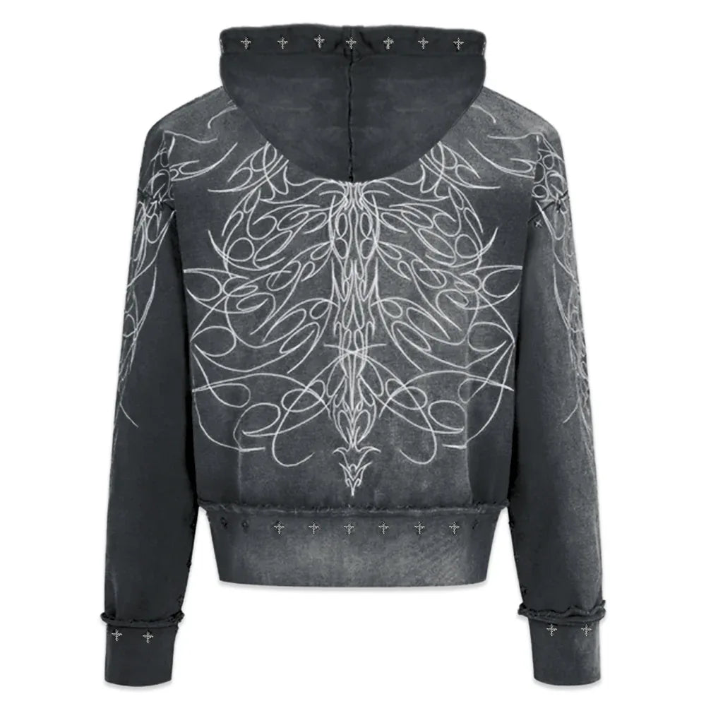 Drkangl Zip Up Hoodie - whathappenedtogod - VENTURER