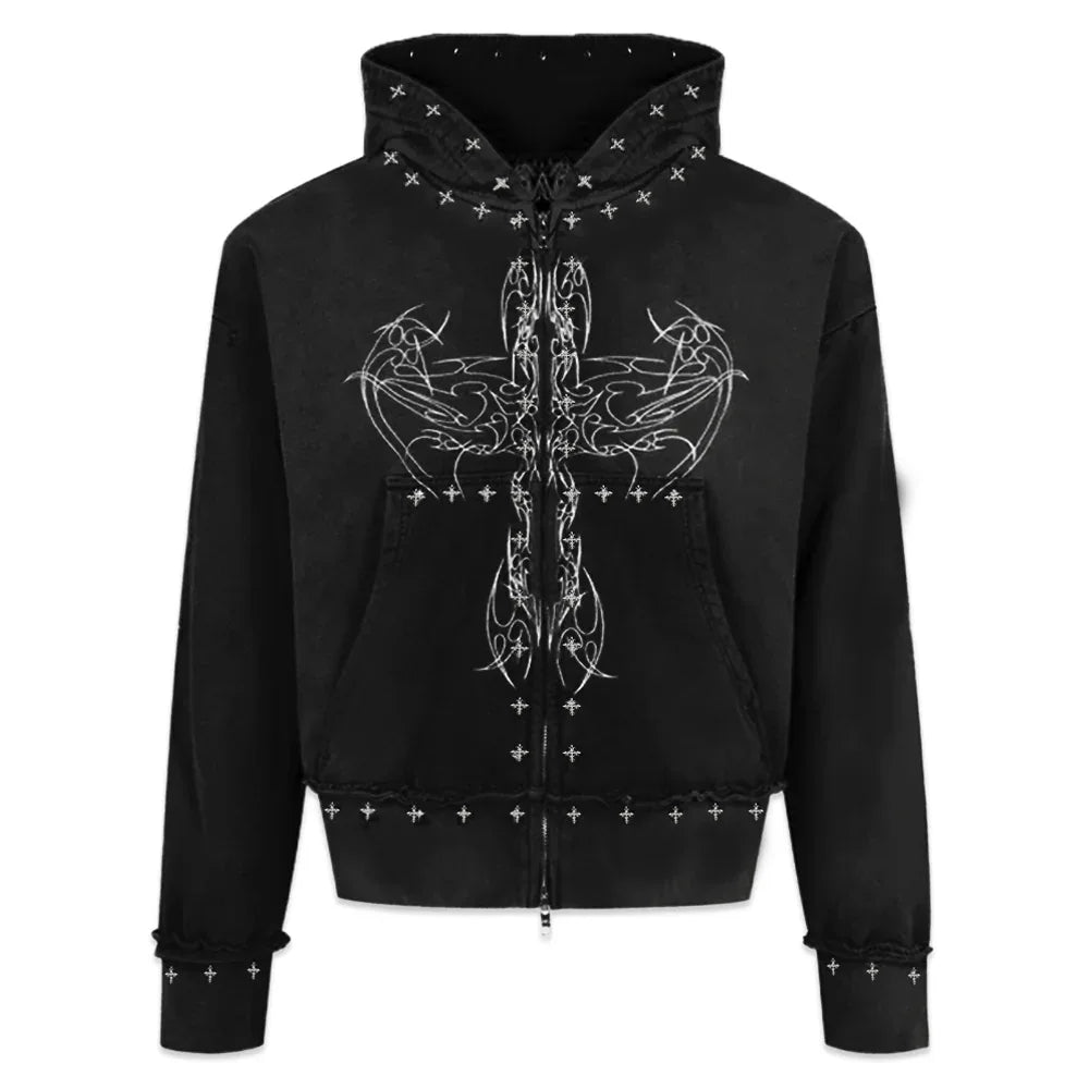 Shdwangl Zip Up Hoodie - whathappenedtogod - VENTURER