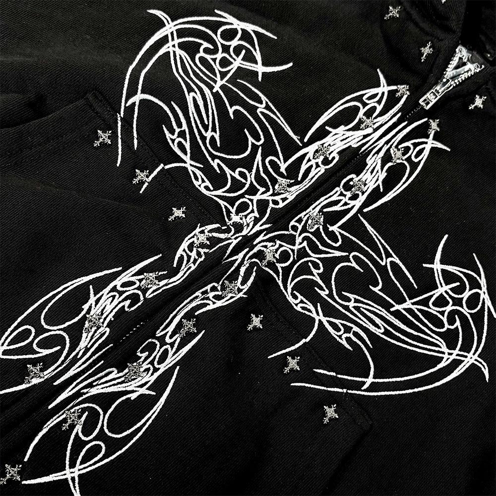 Shdwangl Zip Up Hoodie - whathappenedtogod - VENTURER