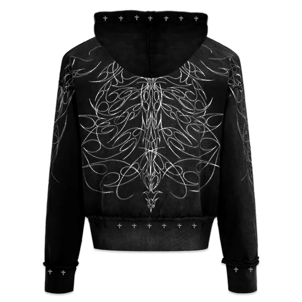 Shdwangl Zip Up Hoodie - whathappenedtogod - VENTURER