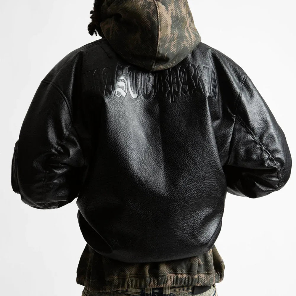 Kingdom Faux Leather Bomber - WASTED PARIS - VENTURER