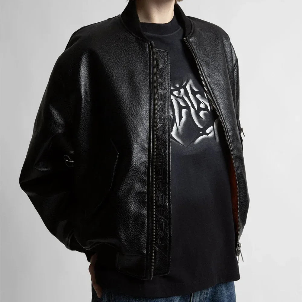 Kingdom Faux Leather Bomber - WASTED PARIS - VENTURER
