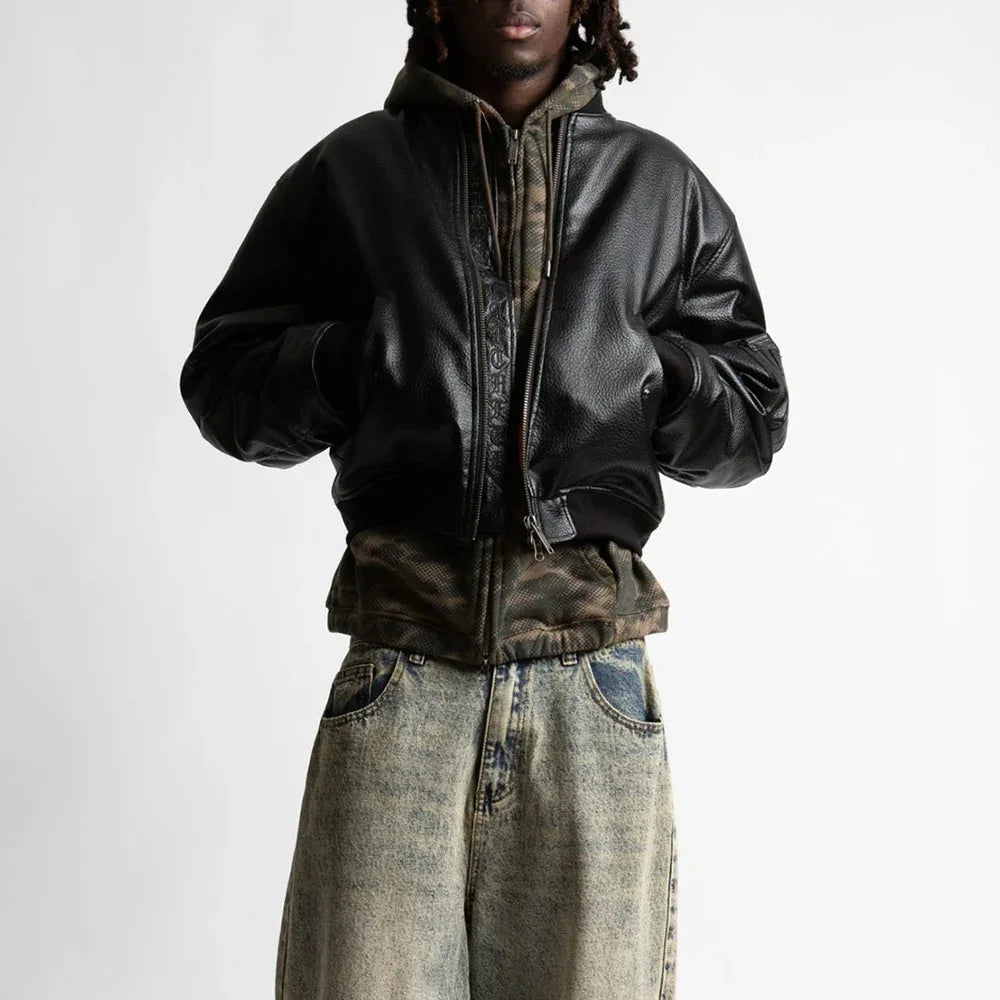 Kingdom Faux Leather Bomber - WASTED PARIS - VENTURER