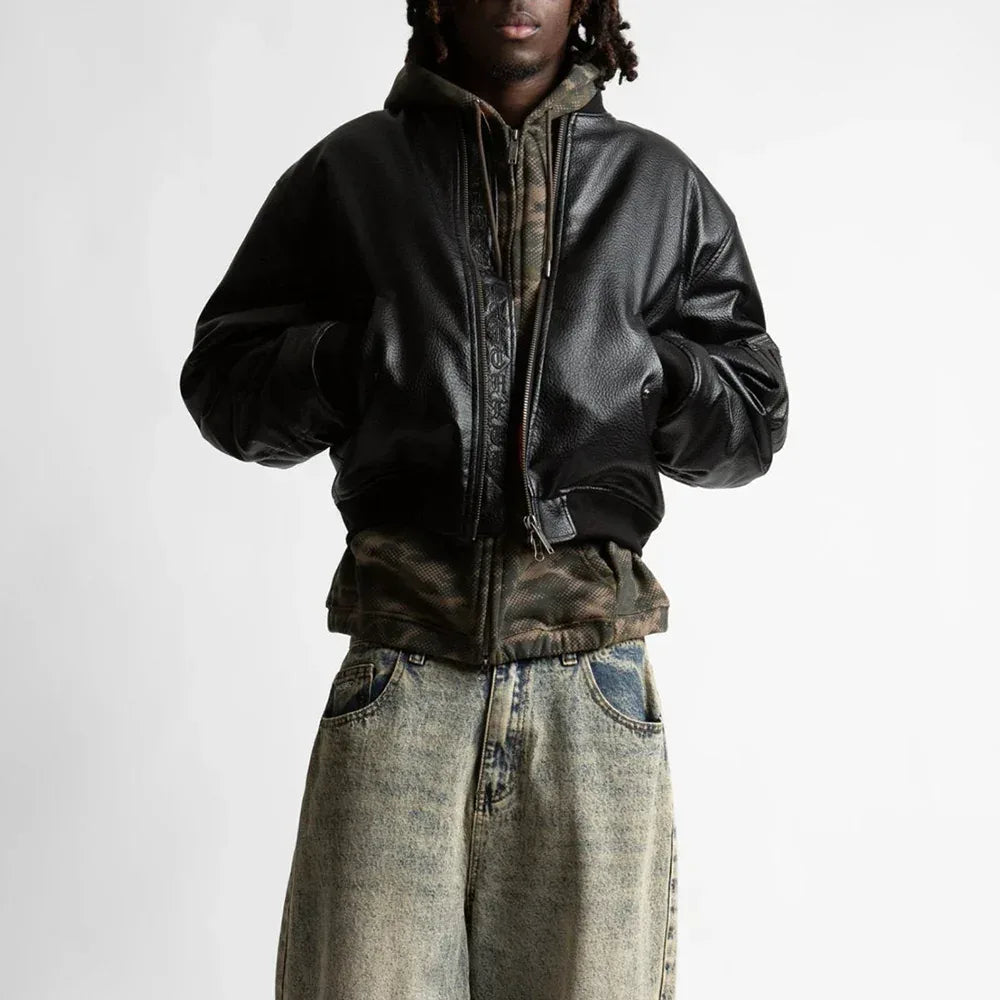 Kingdom Faux Leather Bomber - WASTED PARIS - VENTURER