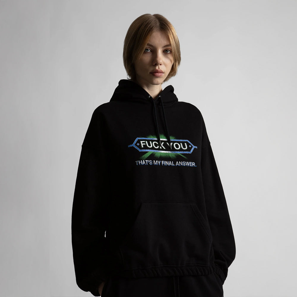 Answer Boxy Hoodie