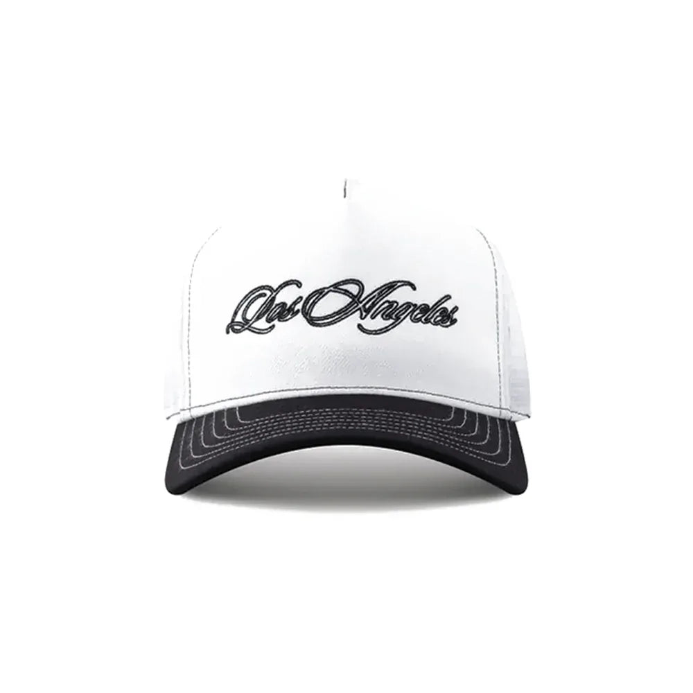 LA Script Trucker Hat - STAMPD - VENTURER
