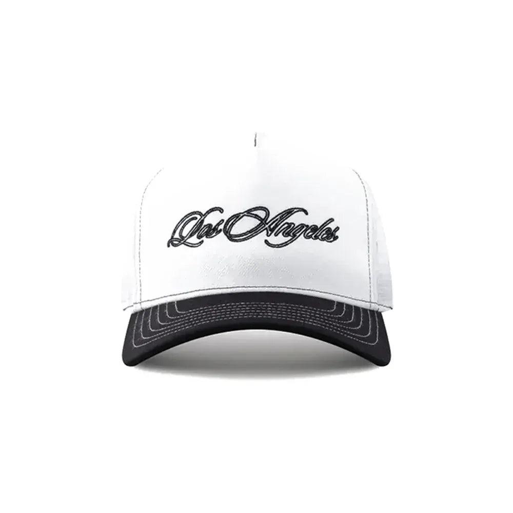 STAMPD(スタンプド)商品ページ - LA Script Trucker Hat - White 