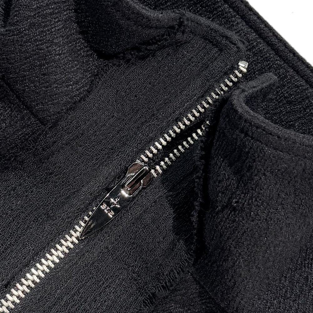 Heavy Texture Wool Linen Puffer Jacket