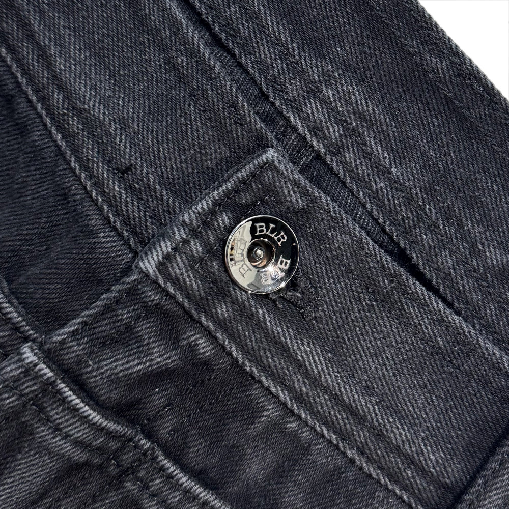 Divided Curved Line Double Buckle Pants