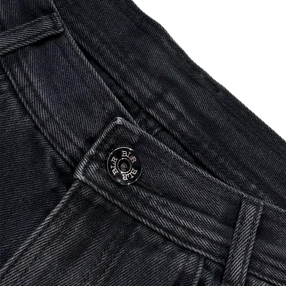 Utility Cargo Washed Denim Pants