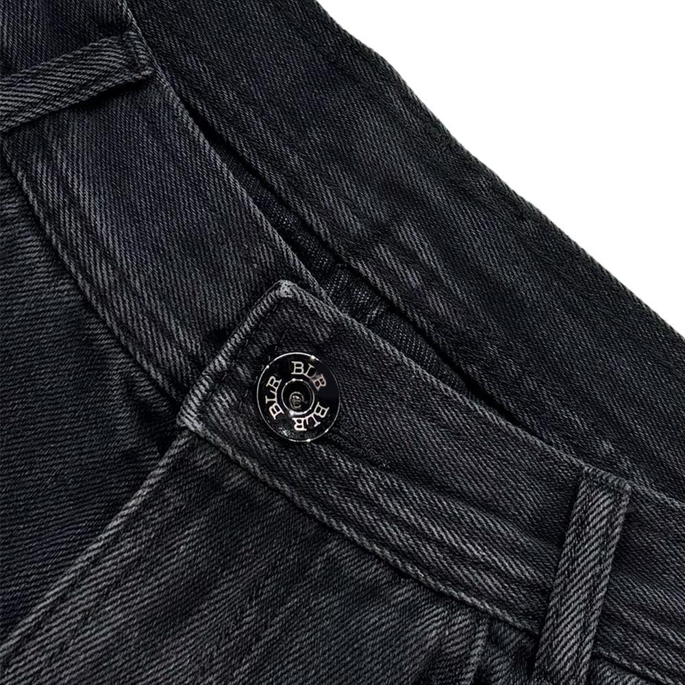 Utility Cargo Washed Denim Pants - BLR BLUER - VENTURER