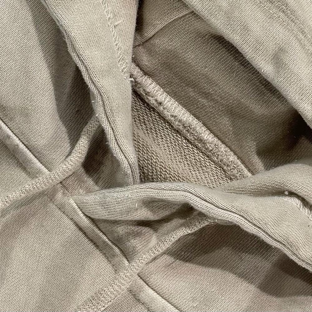 Dyed Raw-edged Hoodie with Linen Muffler - BLR BLUER - VENTURER