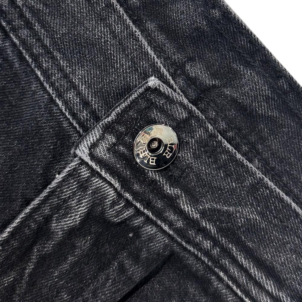 Curved Quad Cargo Washing Denim Pants - BLR BLUER - VENTURER