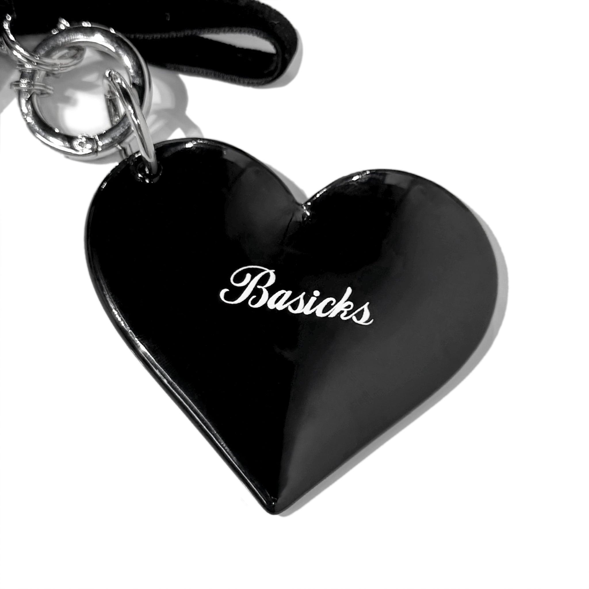 Stud Heart Key Charm