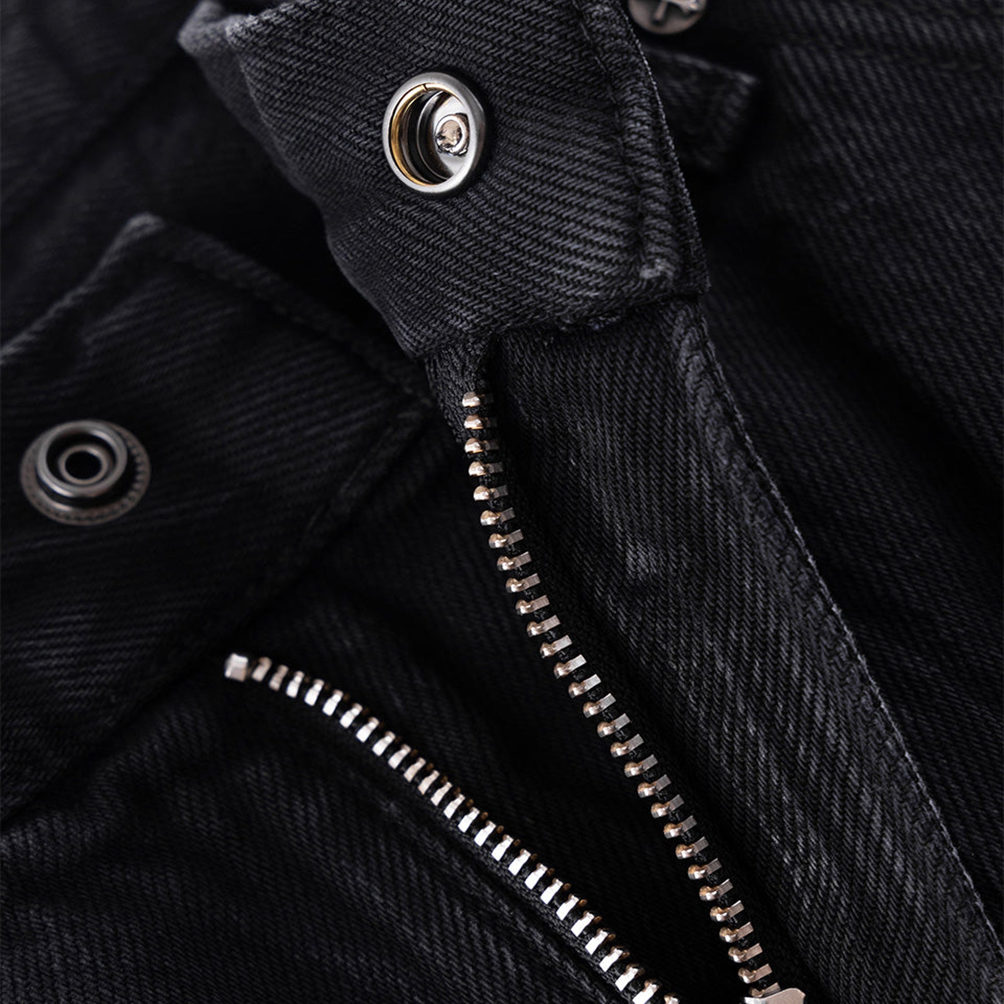 Dagger Cross Rhinestone Baggy Denim Pants