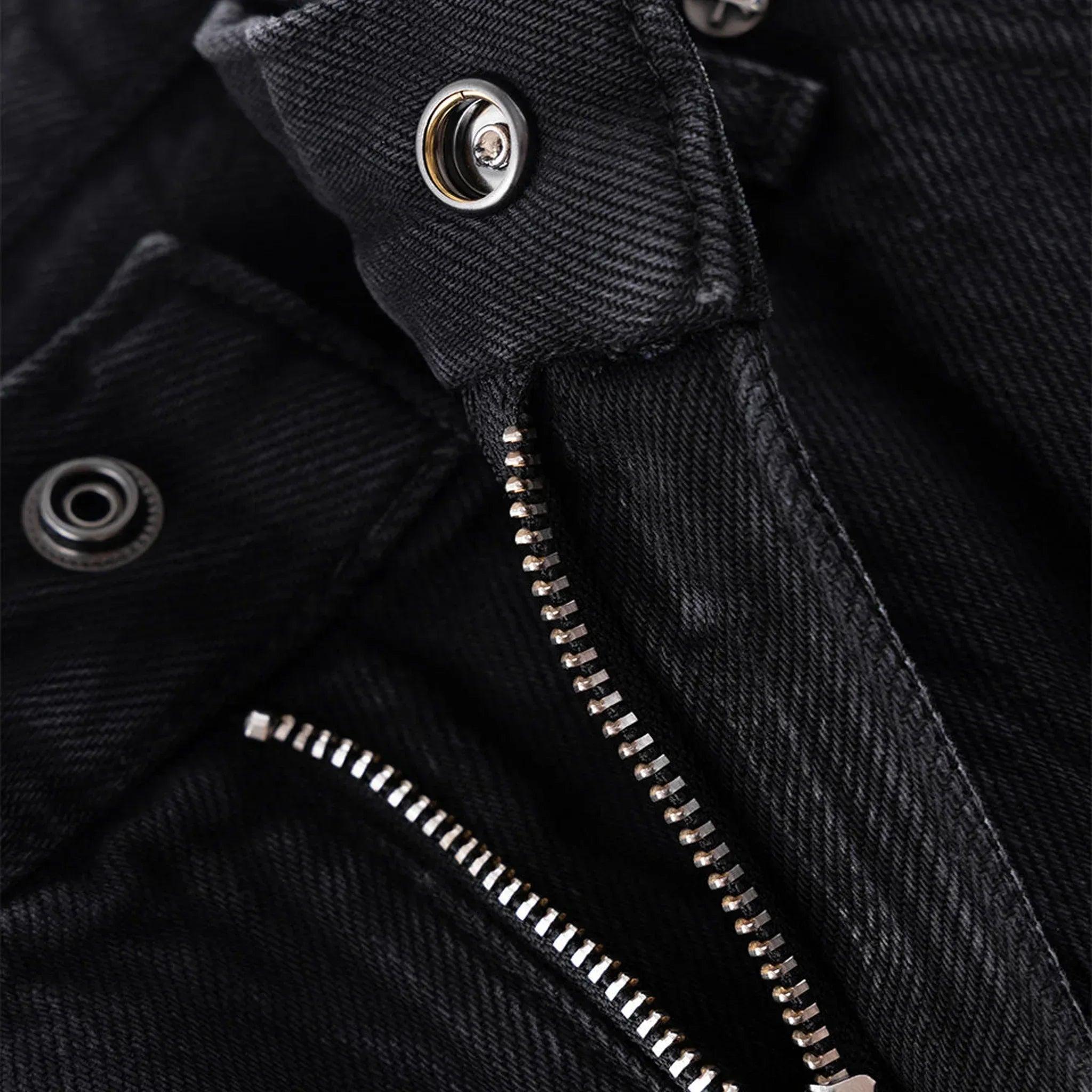 Dagger Cross Rhinestone Baggy Denim Pants - UNKNOWN LONDON - VENTURER