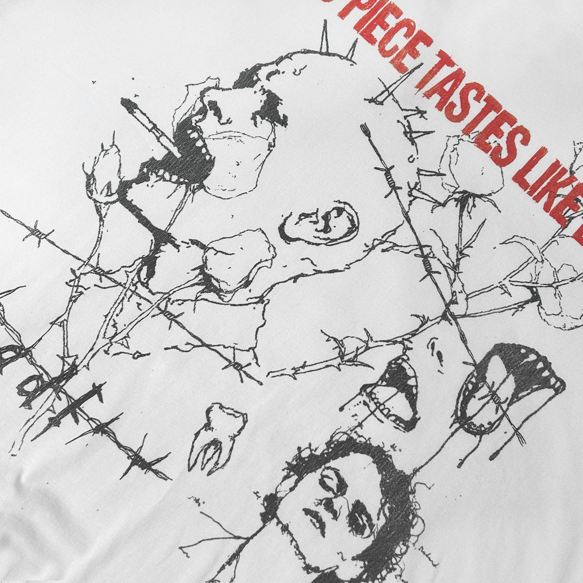 This Piece Tastes Like Blood Vintage Cropped T-Shirt
