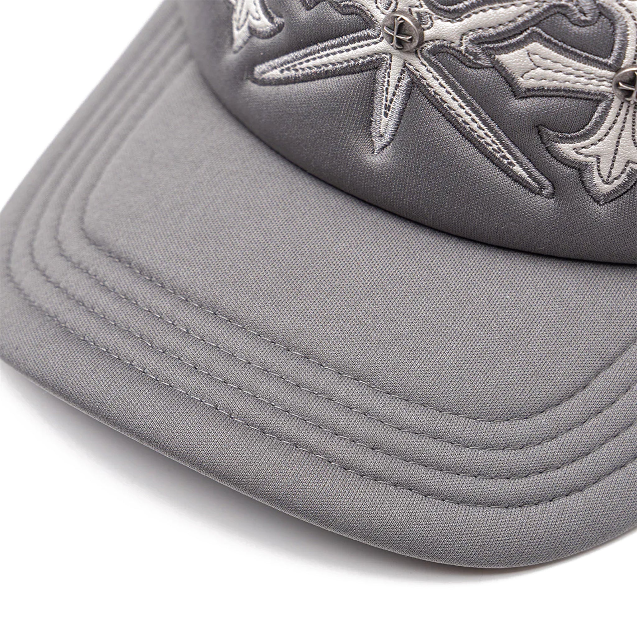 Dagger Cross Leather Patch Mesh Cap