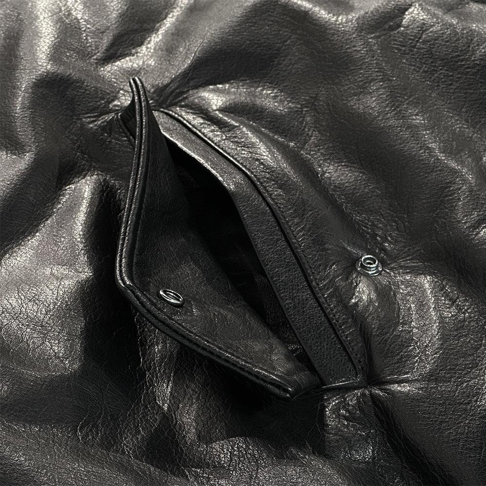 Cow Leather Bomber Jacket - BASICKS - VENTURER