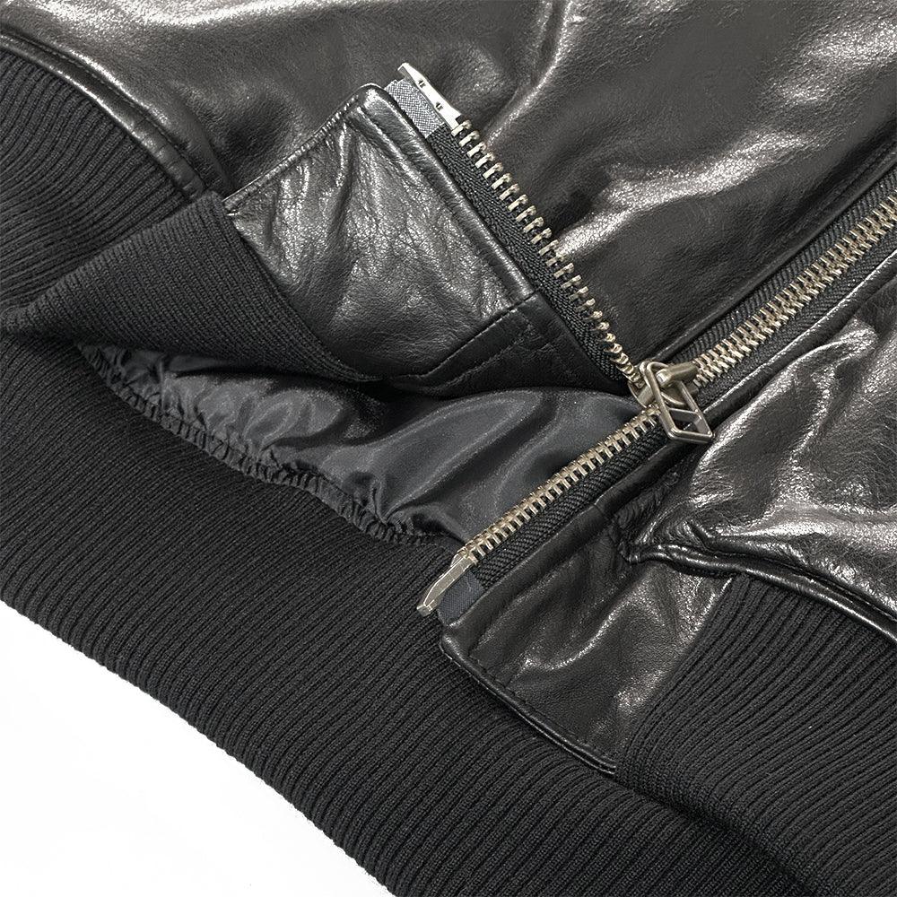 Cow Leather Bomber Jacket - BASICKS - VENTURER