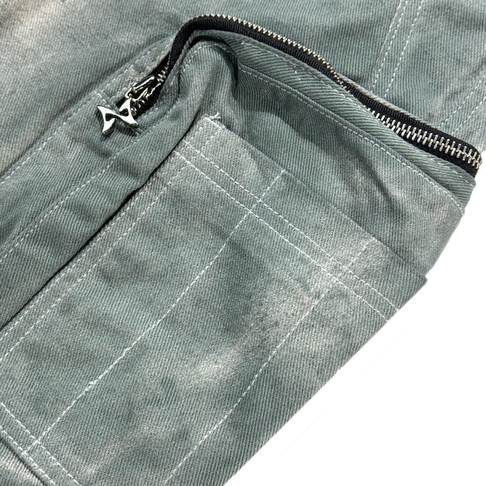 Double Pocket Hand Washing Flare Pants