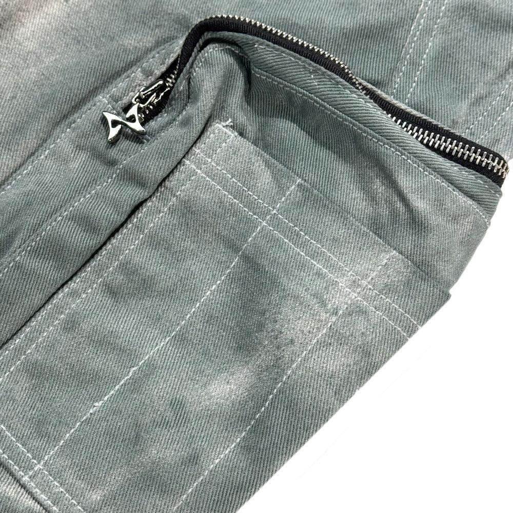 Double Pocket Hand Washing Flare Pants - BLR BLUER - VENTURER