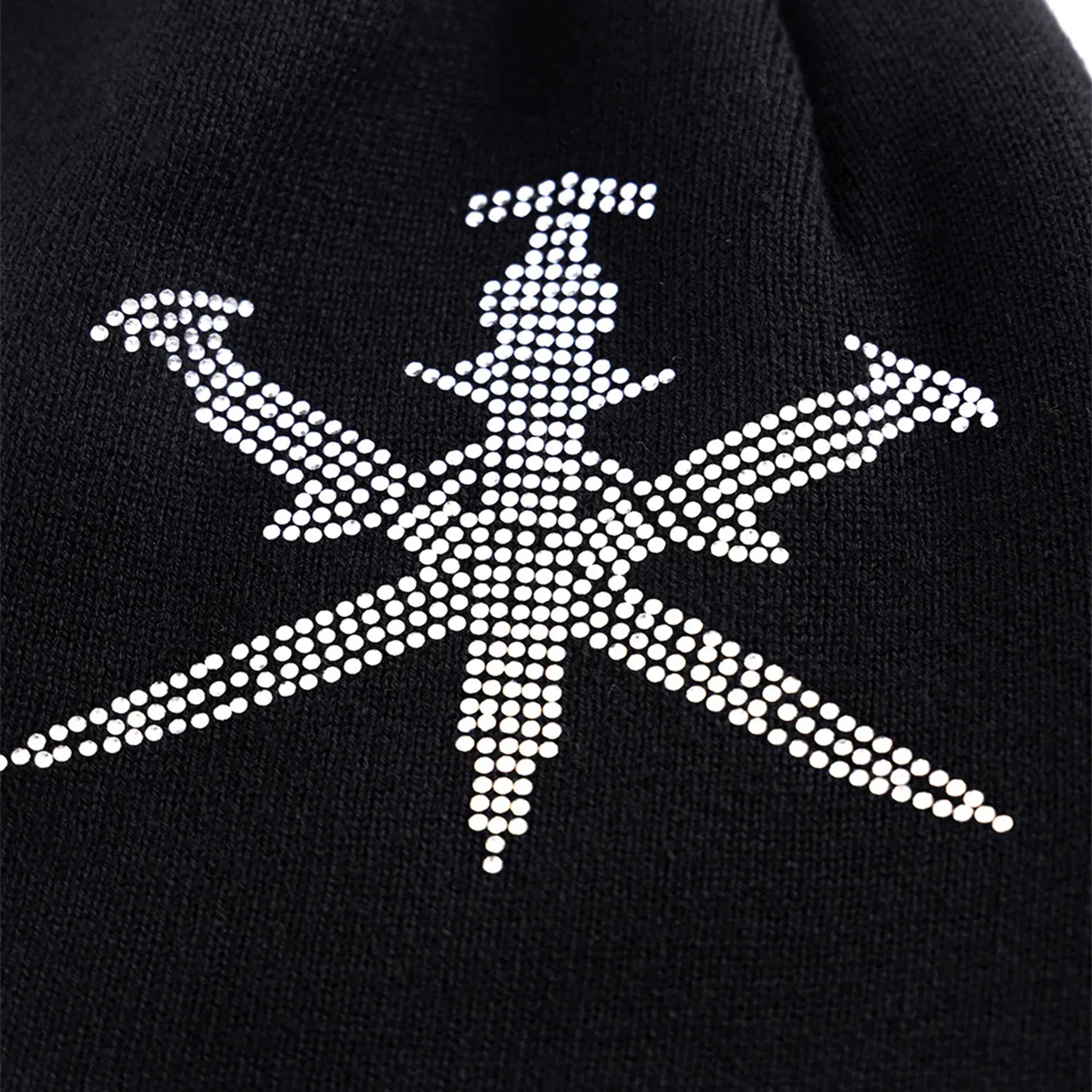 Dagger Cross Rhinestone Beanie - UNKNOWN LONDON - VENTURER