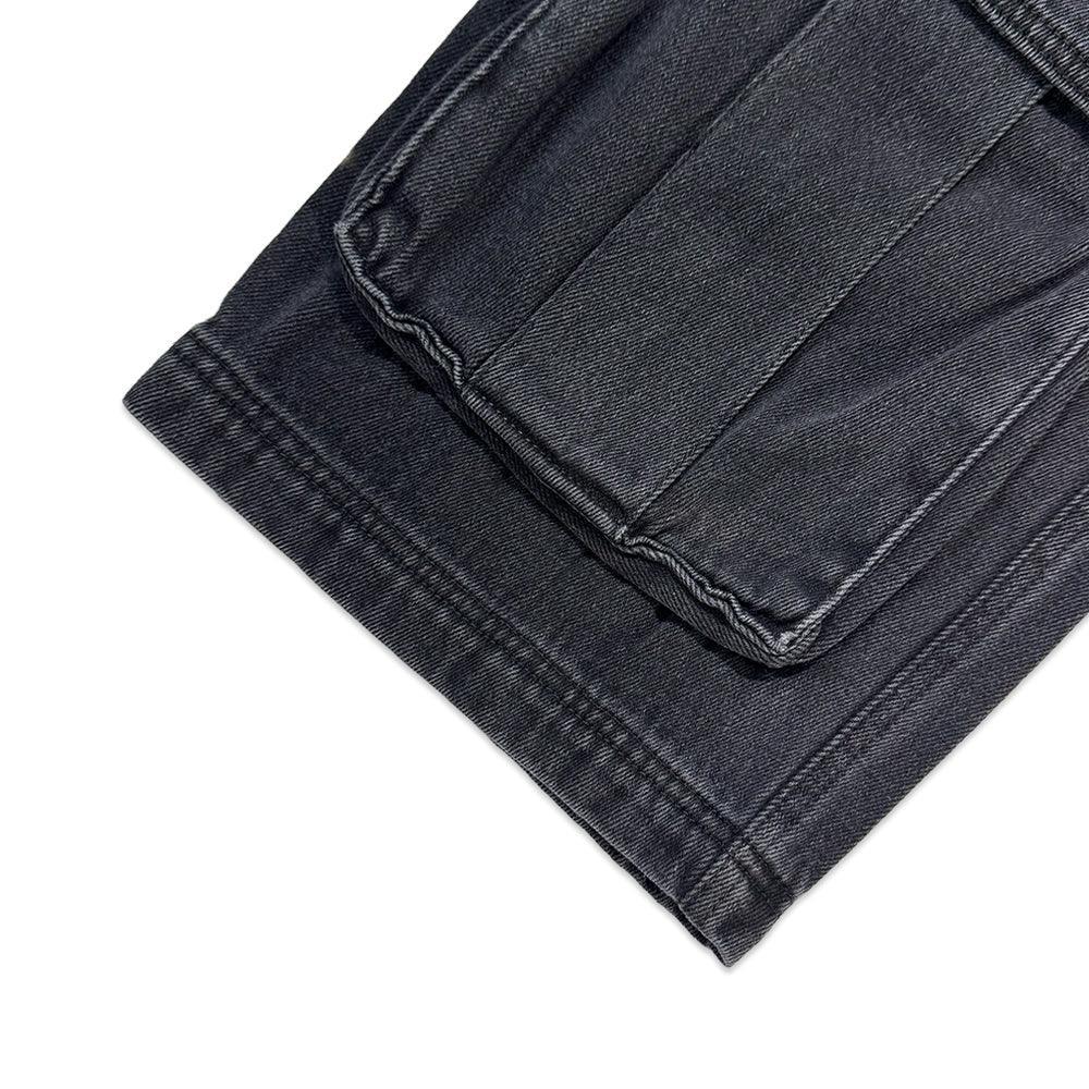 Utility Cargo Washed Denim Pants - BLR BLUER - VENTURER