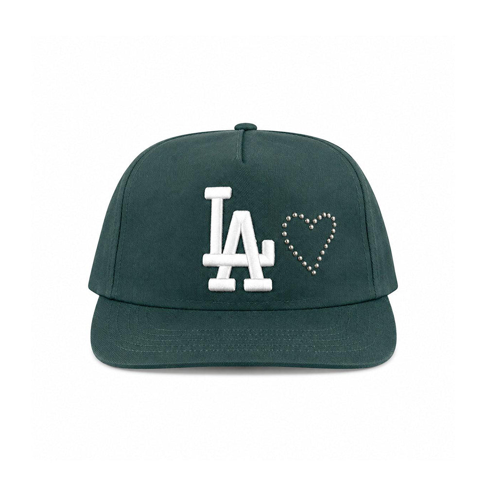LA Emb Heart Studs Snapback
