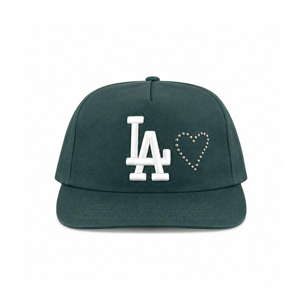 LA Emb Heart Studs Snapback