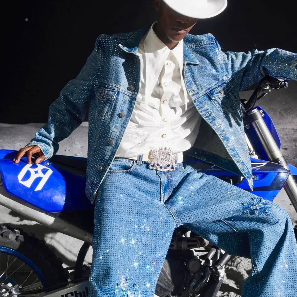 Diamond Vine Denim Jacket - BIRTH OF ROYAL CHILD - VENTURER